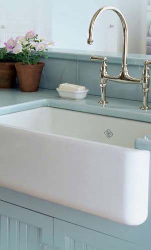 Rohl RC3018 Handcrafted Single-Basin Fireclay Apron-Front Farmhouse Kitchen Sink Shaws Series