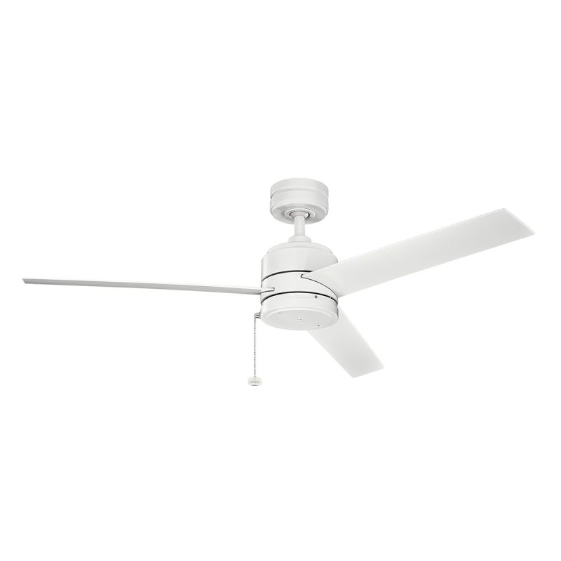 Kichler 339529MWH Matte White 52" Outdoor Ceiling Fan with Blades ...