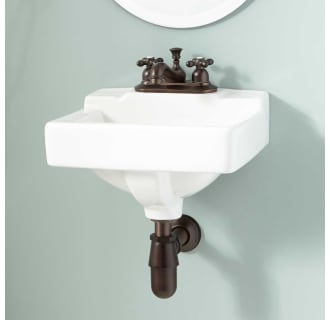 Russell 14" Vitreous China Wall Mounted Bathroom Sink with 3 Faucet Holes at 4" Centers
