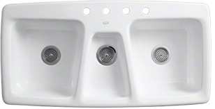 triple bowl sink