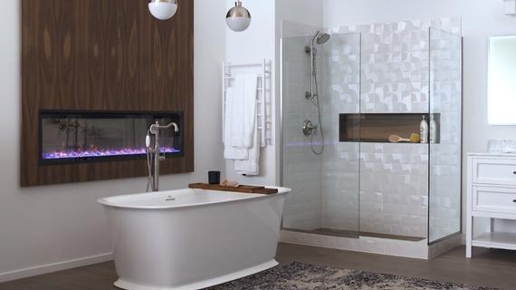 Dimplex Built In Fireplace Xlf50, Electric Fireplace Over Bathtub