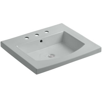 KOHLER K-2956-1-47 Persuade Curv Top and Basin Bathroom Sink with Single-Hole Faucet Drilling Almond