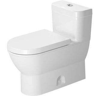 Duravit D2101700 White Darling New 1.28 Piece Elongated Toilet Push Button Flush - Seat Included - FaucetDirect.com