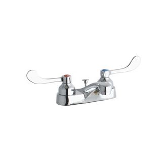 Elkay LK402T4 Exposed Deck Faucet with Integral Spout and Wristblade Handles 