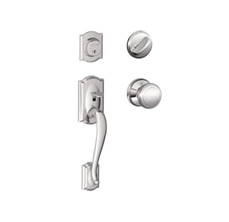 Schlage Double Door Entry Handleset Camelot Bright Chrome Flair Lever 
