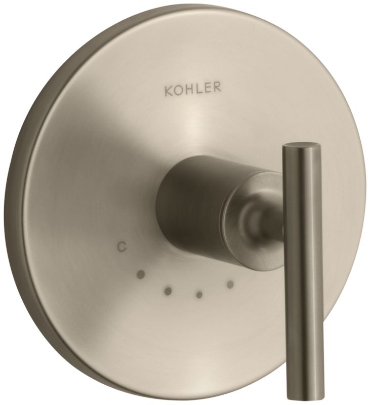 Kohler K-T14488-4-BV Brushed Bronze Purist Single Metal Lever Handle