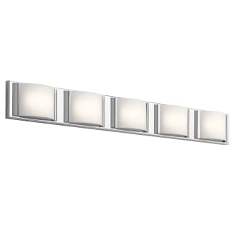 Bretto 5 Light LED Chrome White Etched Glass Bathroom Vanity Wall  $684 