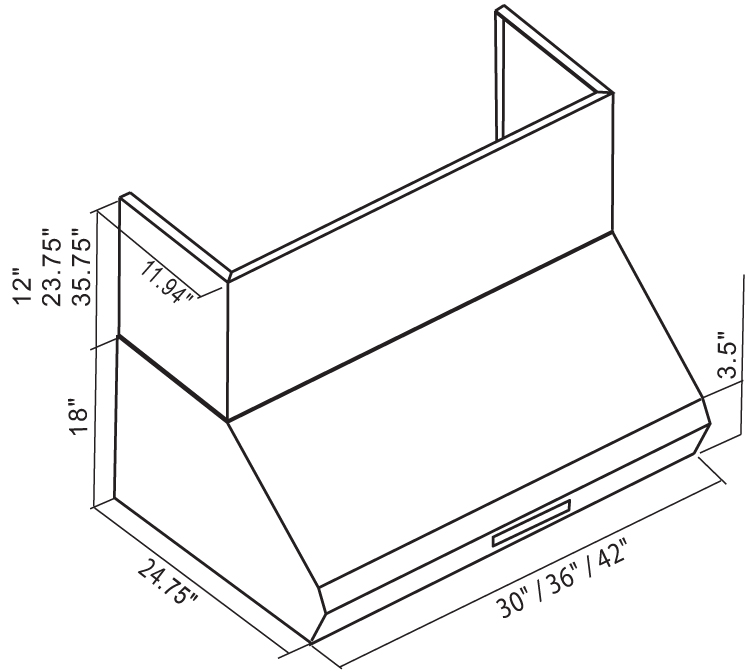 CavaliereEuro AP238PS8536 Stainless Steel 36" Heavy Duty Stainless